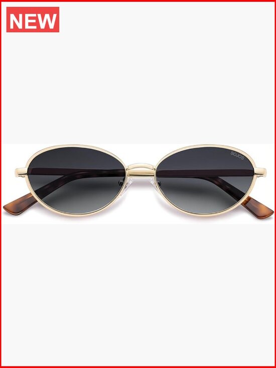 Trendy Oval Cat Eye Polarized Sunglasses with Metal Frame, UV Protection main image 6